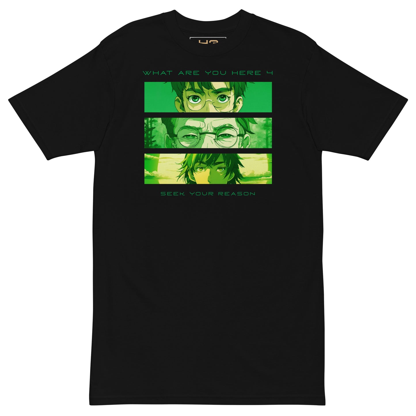 "Windows to the Soul: Trio Gaze" Black T-shirt