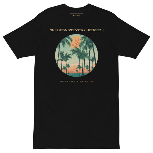 "Miami Dreams: Vintage Anime Palm" Black T-shirt